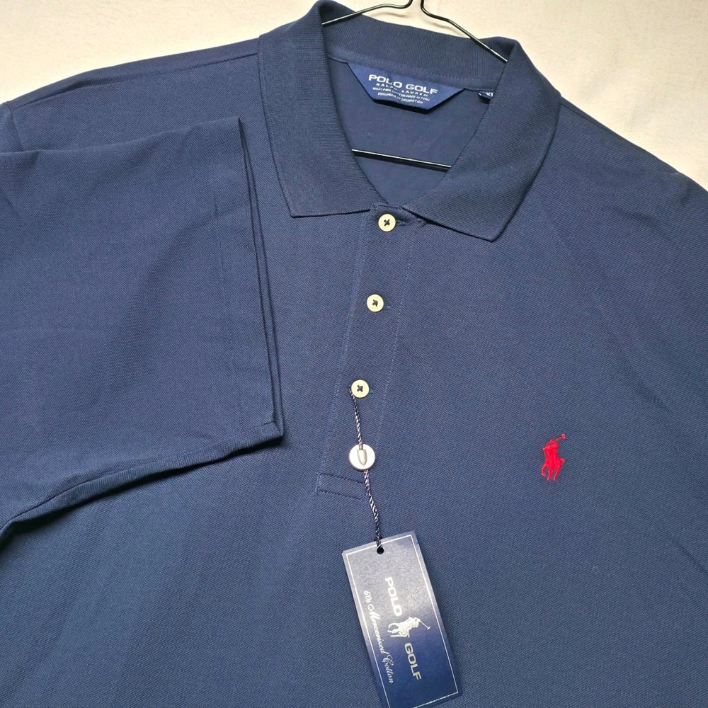 Polo Golf Ralph Lauren Polo Shirt Men's XL Navy Blue Pima Cotton Mercerized NEW